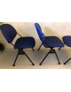 Kancelářská přísedící židle stohovatelná - modrá barva