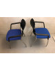 Kancelárska prísediaca modrá stolička - sieťovaný chrbát