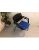 Kancelářská přísedící modrá židle - síťovaná záda