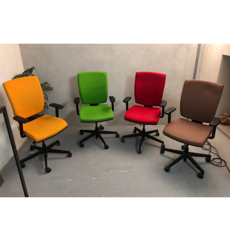 Kancelárske farebné stoličky RIM - kolieskové