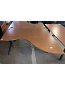 Kancelársky Pc stôl do L - Steelcase hnedá hruška