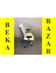 Kancelářská kolečková židle s bílou koženkou