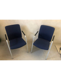 Kancelárska prísediaca stolička, modrá farba - König+Neurath