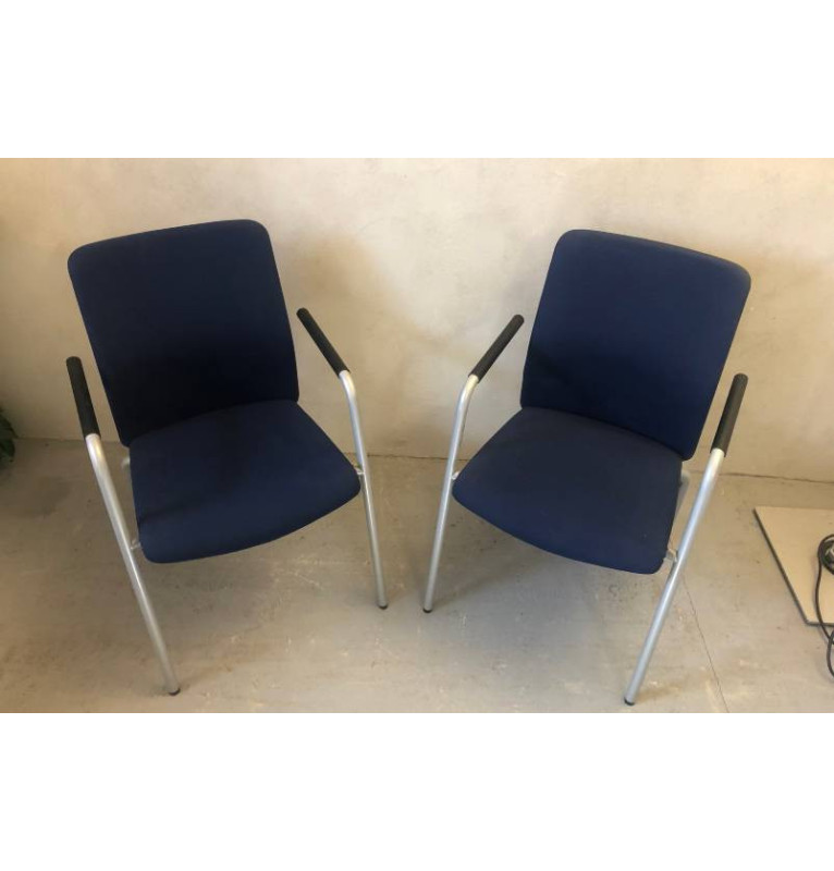 Kancelářská přísedící židle, modrá barva - König+Neurath