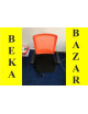 Kancelárska koliesková stolička čierno-oranžová - sieťovaný chrbát