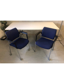 Kancelárska koliesková prísediaca stolička modrá - DREAM