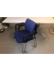 Kancelářská kolečková přísedící židle modrá - DREAM